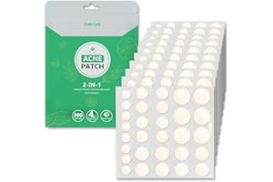 ZEBRLAN 300PCS Parches Granos Acne Pimple Patches Hidrocoloides Parches Para Granos Invisible Día y Noche 2 En 1 Pimple Patch Acne Patch