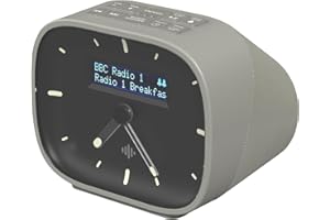 i-box DAB Radio Alarm Clock Bedside, Dream DAB Radio, Digital Alarm Clock, USB Port, Glow in the Dark Display, Mains Powered Battery Backup