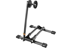 PRIMEMATIK.COM PrimeMatik - Soporte para aparcar Bicicletas en Suelo Aparcamiento de Rueda con Muelle de un Eje