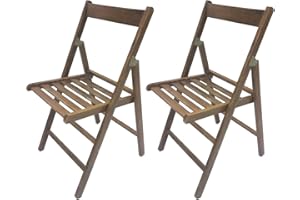 SF SAVINO FILIPPO 2 sedie Pieghevole Sedia birreria in Legno Noce richiudibile per Campeggio casa