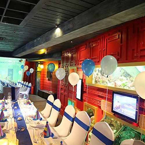 200 Stk Luftballons (mit Doppelseitige Aufkleber und Bänder) Rund Ballons Geburtstag Heliumballons Hochzeit Helium Latexballons - 4