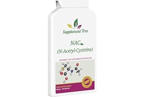 SUPPLEMENT TREE NAC N-Acetyl-Cysteine 600 mg 120 Capsules | Vegan NAC Supplement | High Bioavailability N Acetyl Cysteine Amino Acid Providing Non Toxic Stable Form of L-Cysteine | UK Manufactured