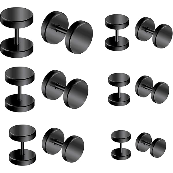 Finti Paio Di Orecchini A Cerchio Da Uomo In Acciaio Con Clip - Foto 8