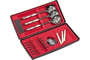 DARTFIEBER Soft Darts Dartpfeile Set inkl. Box Case Indianer Flight Dart Dartpfeile für elektronische Dartscheibe