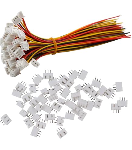 50 Paires JST 2.0 PH 2 Pin Connecteur, Micro JST PH 2.0 2-Broches Connecteur - Accessoires informatique