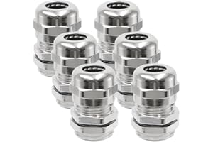 GOIYZTTR 6 Pezzi Pressacavo PG9 Connettori Pressacavi Impermeabili Connettore Cavo in Ottone per il Collegamento del Cavo da 4-8MM