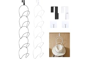 Coptiner 10 Stück Cap Halter Tür Hut Racks, Organizer Baseball Hutständer Schrank Hängende, Display Racks Multifunktional Huthalter, für Hut Schals Handtaschen Handtücher mit Haken zum Aufhängen