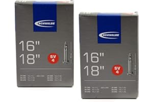 Schwalbe SV4 Inner Tubes - 16 x 1 1/8 to 18 x 1.35in, 40mm Presta Valve (2 Pack)