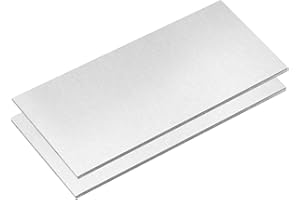 sourcing map 2Pcs 6061 Aluminum Sheet, 100mm x 50mm Rectangle Aluminum Plate 3mm Thick Flat Metal Stock for Industry Welding Crafting