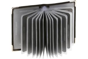 LEAS Portfel na dowód tożsamości, skóra naturalna, czarna kolekcja kart, czarny, 10x6,5cm, klasyczny, czarny, 10x6,5cm, Klasyczny