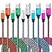 Price comparison product image CIQILY 5Pack 6ft Micro USB Cable Nylon Braided Android Charger Cord Tangle-Free Data Sync and Charging Cable for Samsung Galaxy S7/S6 Edge, J3 J7, LG Aristo / K20 V / K20 Plus/Stylo 2 3, Xbox, PS4