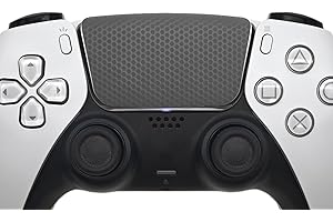 LUCK&LINK Touchpad Protector Stickers PS5,Touch Pad e Pulsanti Posteriori Adesivo Protettivo della Texture della Pelle per PS5 Dualsense/Edge Touch Trackpad (PS5DualSense(2pcs), Matrice-Nero)