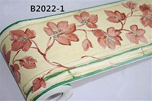 LGVXSRTYU Wallpaper Border red 3D Pattern Wall Decor Removable Waterproof Self Adhesive Kitchen Bathroom Tiles Sticker 10cmX10m