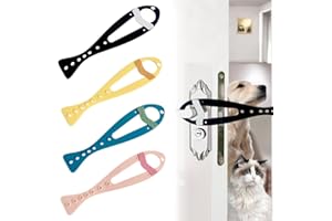 JYNXOR Chiusura Porta Gatto, 4Pezzi Cinghia Regolabile per Porta per Gatti, Fermo Porta per Cani Serratura Porta Animali Serratura Porta Staffa Alternative, Lascia Entrare i Gatti e Tiene Fuori i Cani