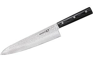 SAMURA 67 de Damas Santoku 17,8 cm/175 mm. 67 couches. Dureté 61 HRC