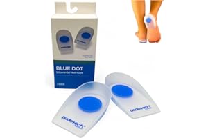 ALGEOS Silicone Gel Heel Cushion Pads for Heel Spurs & Plantar Fasciitis - Prescribed by NHS - Knee and Back Pain - Heel Cradling Gel Support and Shock Absorption - Professional Shoe Heel Pads