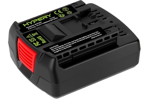 4 000 mAh litiumjonersättning för Bosch 14,4 V-batteri — kompatibel med Bosch PB360S, BAT607, BAT614, GDR/GDS/GSB/GSR 14,4 V-LI — med högre säkerhet batteridrivna elverktyg batterier