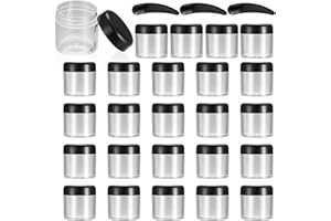 20 Pièces Pot Vide Cosmétiques, Recipient Cosmetique Vide Pots Transparent Plastique, Petite Pots avec Spatule pour Maquillage Crème Échantillons