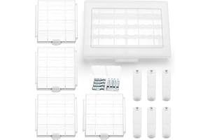 5 Sztuk AA/AAA Battery Storage Box Sets, KUOQIY Wielofunkcyjny Plastikowy Pojemnik na Baterie, z 6 PCS AAA do AA Adapter Converter, do Przechowywania i Ochrony Baterii AA i AAA (4 +10 Cell)