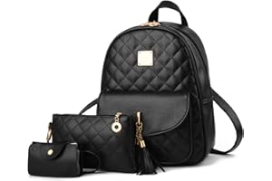 EVEOUT Borse a zainetto da donna in Pelle PU Zainetto Casual per il Lavoro Scolastico Itinerante Borsa a Tracolla Zaino Set