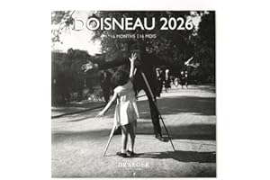 DRAEGER PARIS 1886 - Grand Calendrier mural 28x29 cm 2026 - Thème Doisneau - 12 mois - Papier FSC - Illustrations détachables