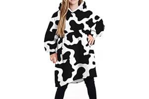 Adisputent Sherpa Hoodie Kinder Unisex Übergroße Hoodie Blanket Hoodie Sweatshirt Weich Warm Kapuzenpullover Poncho TV-Decke mit Größer Tasche für Jungen Mädchen