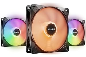 be quiet! Light Wings LX 120mm PWM high-speed ventilateur, Pack de 3 ventilateurs, hub éclairé et pales dépolies, des effets d'éclairage spectaculaires, 16 LED RGB adressables, 9 pales de ventilateur