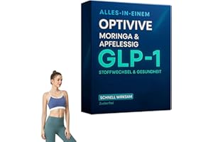 SUNCY OPTIVIVE GLP-1 Platzende Perlen, Alles-in-einem OPTIVIVE Moringa & Apfelessig – Professionelle GLP-1-Kapseln für alle Körpertypen (1 Pack)