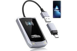 KINHANK Android Auto Wireless adapter bezprzewodowy, szybka konwersja z przewodowego Android Auto na bezprzewodowy, 5,8 GHz WiFi, plug and play, bez opóźnień, do systemu Android 11+