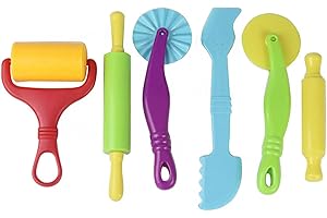 HHZZXCDH 6-teilig Knete Zubehör Kinder knete zubehör zubehör Knetwerkzeug, Modellierwerkzeug Knete Werkzeuge, Modellierwerkzeug, Knet Werkzeug, robust für Kinderknete, Magic Sand, Knete Zubehör