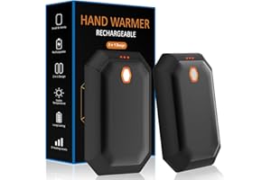 WOWGO Lot de 2 Chauffe-Mains Rechargeables - 4000 mAh - Idéal pour Les Sports de Plein air, Le Camping, la Chasse, Le Golf, Les Meilleurs Cadeaux d'hiver pour Femmes, Hommes, familles