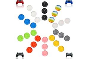 YZMRBDQC 30 Pcs Xbox Silicone Thumb Grips Cap Cover, Non-Slip Controller Grips in Silicone, Joystick Protection Accessories Replacement Parts for PS3/PS4/PS5/360/ONE/Pro Series (10 colors)