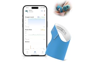 Babytone Baby Pulse Oximeter, Smart Baby Sock Tracking Oxygen Level, Heart Rate and Movement, Wearable Infant Foot Monitor with APP Bluetooth for 0-36 Months Newborn