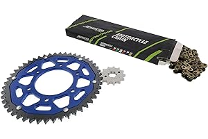 R RADICAL RACING Kit de chaîne Radical Racing (13 x 48 doré) pour Yamaha YZF-R125 (2014 à 2016).