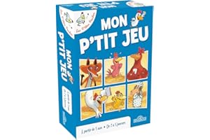 Les P'tites Poules – Mon p'tit jeu – Boîte de jeu avec un plateau, des pions et 40 cartes – De 2 à 5 joueurs – 20 minutes de jeu – Dès 5 ans