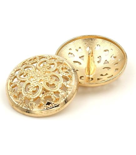 Lot De 10 Boutons De Pantalon En Métal Doré/Noir - 20 Mm, Alliage Zinc, Pour Couture Et Rénovation