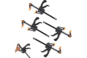 HELWEET Morsetti da Falegname, Morsetti per Legno, Morsetto, Morsetti Presa Rapida E Smontaggio di Mobili, Strettoio da Falegname, Adatto per Lavori Domestici, Fai da Te, 102MM x 35MM, 4 Pezzi