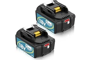 BOETPCR 2X BL1850B de Repuesto para Batería 18V BL1850 BL1860B BL1840 BL1830 BL1815 BL1835 BL1845 194205-3 LXT-400 con LED Batería de la Herramienta (Azul y Blanco)