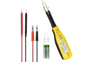 BTMETER Multimetro SMD 4000 conteggi Tester digitale, clip di test per dispositivo di misurazione portatile, mini ohmmetro, test della batteria di continuità del diodo di capacità con modalità portata auto