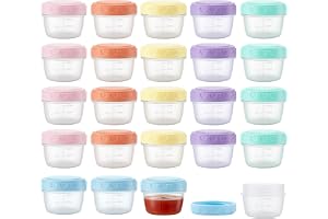 Frysburkar små med lock återanvändbara koppburkar: 24 stycken 80 ml miniburkar med lock plast, läckagesäker plastburkar med m