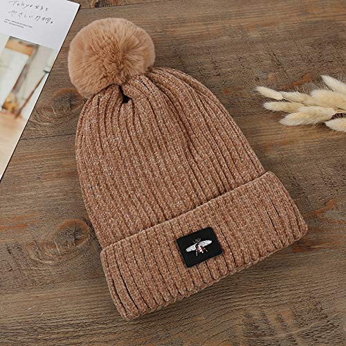 Gfld Skullies Beanies Wool Cap Autumn Winter Lady Mix Color