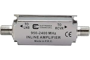 ELETTRONICA CUSANO SA01 - Amplificatore di Linea per Segnali Satellitari, Ampificatore Parabola, Guadagno 24 dB, Frequenza di Lavoro 950-2400 MHz, Made in P.R.C.
