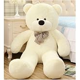 Solemia Sevgiliye &Ouml;zel Hediye 140 cm Papyonlu Peluş Beyaz Ayıcık