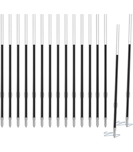 12 Pezzi Refill Penna A Sfera,Ricariche Sostituibili In Metallo,Ricariche Biro In Metallo Per Formato G2,Ricarica Universale G2,Per Lavoro Quotidiano,1mm (Blu