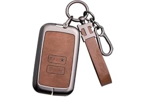 RXXR Etui na kluczyki samochodowe do Renault Clio, Megane, Koleos, Kadjar, Kangoo, Twingo, talizman, Captur, Espace, Dacia Duster, 4 przyciski, stop cynku, etui ochronne na kluczyki samochodowe