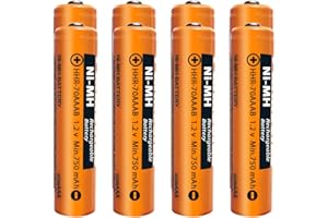 JAPUSOON HHR-70AAAB NI-MH - Batteria ricaricabile per Panasonic 1,2 V 750 mAh Pila Ricaricabile AAA per telefoni senza fili, 8 pezzi