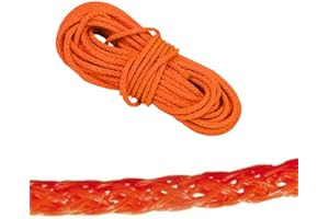 BTK Cima Corda a Treccia Multifunzione di Sopravvivenza Arancione Galleggiante da 30 Metri e Diametro 80 mm con Gancio per Salvagente Anulare in Barca Nautica utilizzo Campeggio Scout
