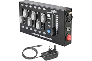 WECAN Dmx 512 Console, 12 Channel Dmx Controller, Controlador Dmx 512 Controller, Control Dmx Light Controller Board, Mini Portable Dj Lights Dmx Controller for Dmx Light Control
