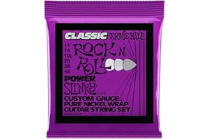 Ernie Ball, Power Slinky Classic Rock n Roll, Corde per chitarra elettrica avvolte in puro nichel, diametro 11-48