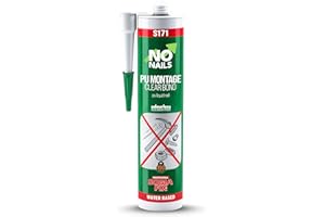 PROFESSIONAL SOMA FIX No Nails - All Purpose Adhesive, Mounting Adhesives for Interior, Insant Grab Adhesive for Wood, Ceramic, Metal, PVC, Tiles - Waterbased, Solvent Free & Odourless - 500ML (Cartridge)